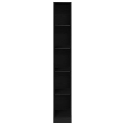 Wardrobe with Shelf Black Oak 30 x 50 x 200 cm Engineered Wood