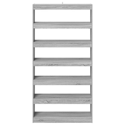 Book Cabinet Grey Sonoma 100 x 30 x 198 cm Engineered Wood