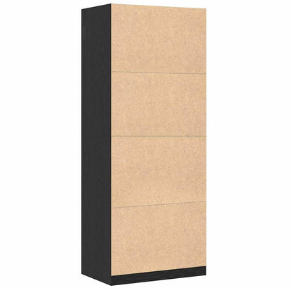 Wardrobe Black Oak 80 x 50 x 200 cm Engineered Wood