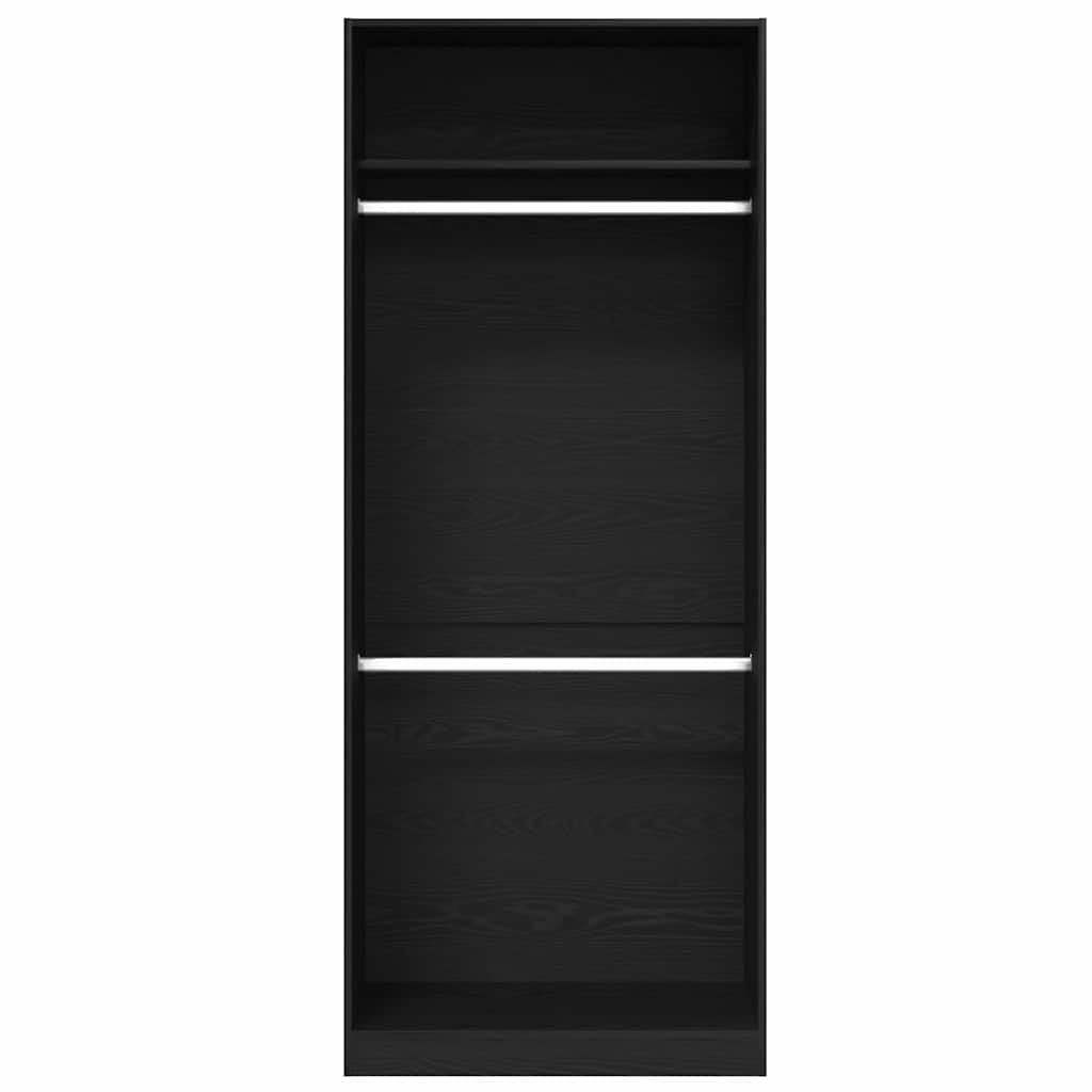 Wardrobe Black Oak 80 x 50 x 200 cm Engineered Wood