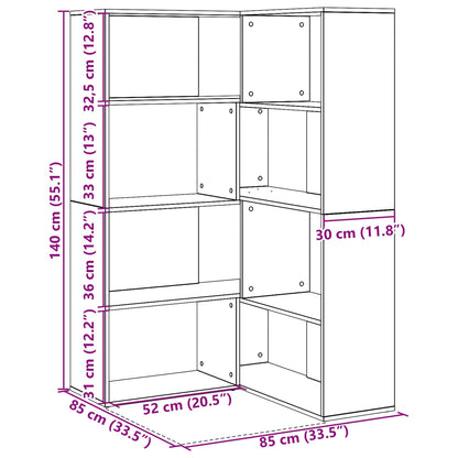 Wardrobe 2 pcs Black Oak 85 x 85 x 140 cm Engineered Wood