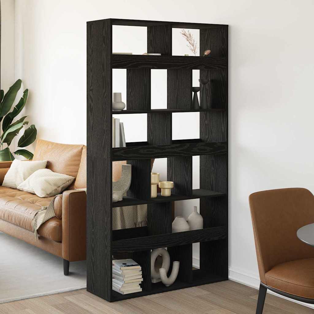 Book Cabinet 2 pcs Black Oak 100 x 33 x 187.5 cm