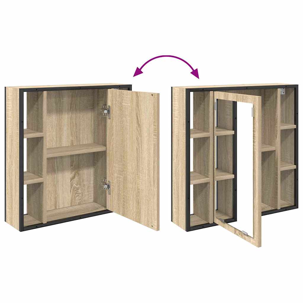 Bathroom Furniture Set with Shelf 2 pcs Brown Engineered wood