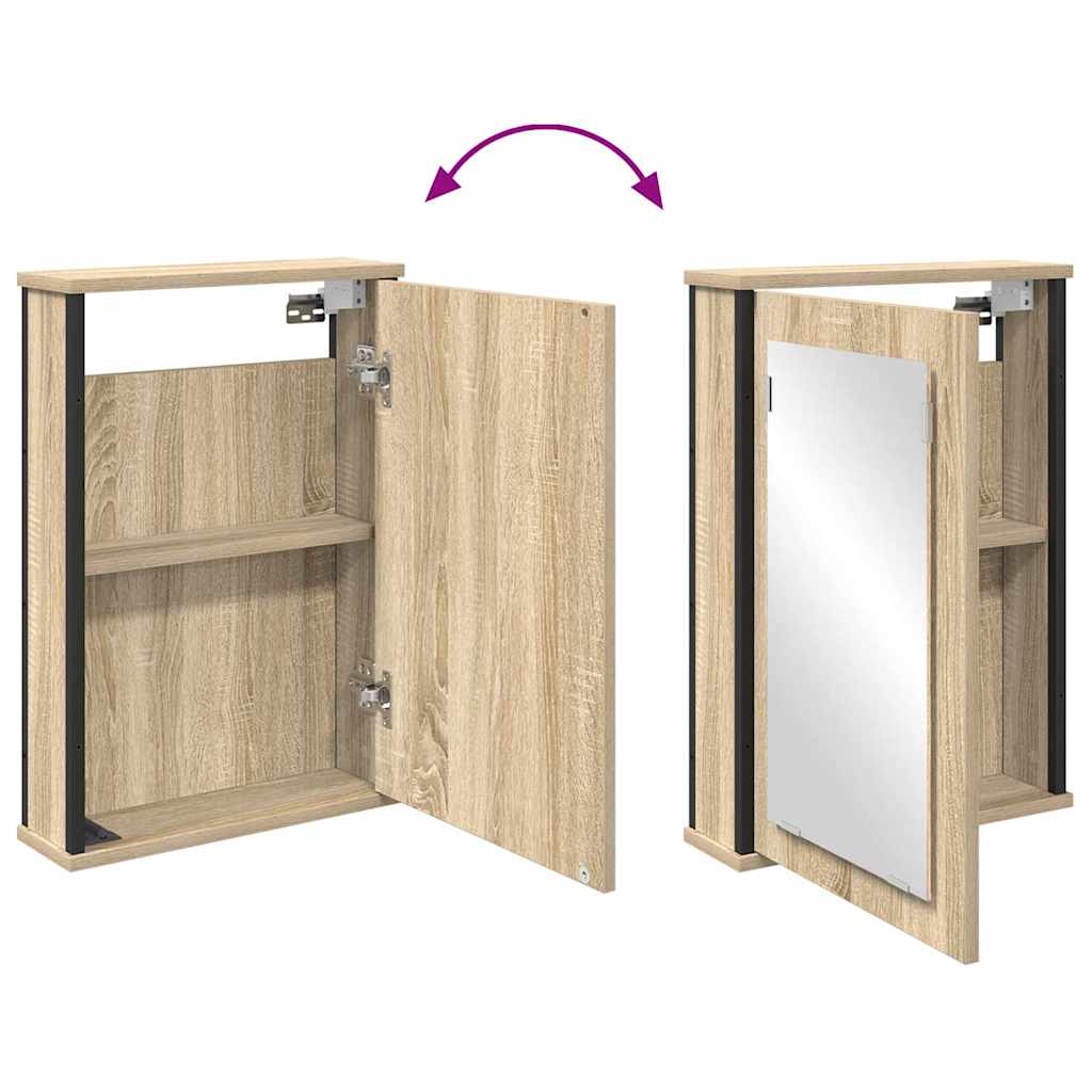 Bathroom Furniture Set with Shelf 2 pcs Brown Engineered wood