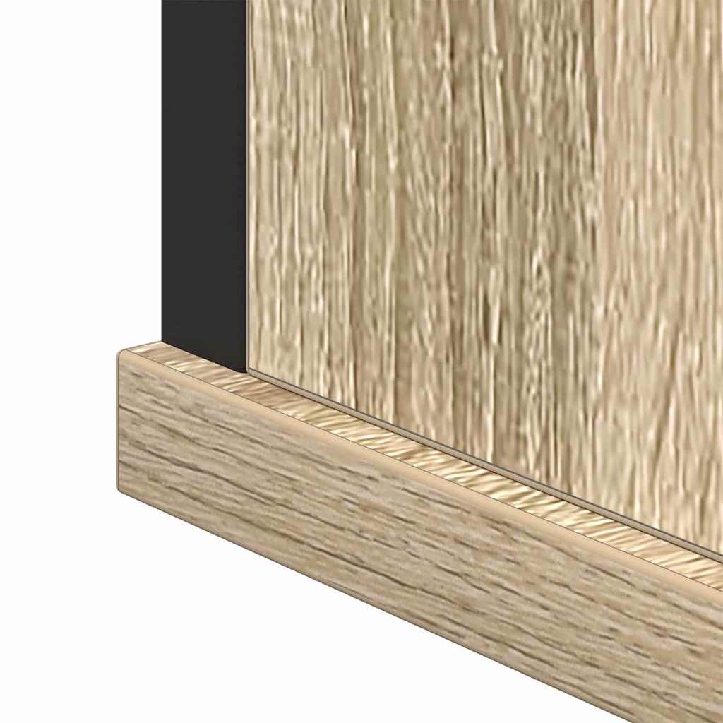 Bathroom Furniture Set with Shelf 3 pcs Brown Engineered wood
