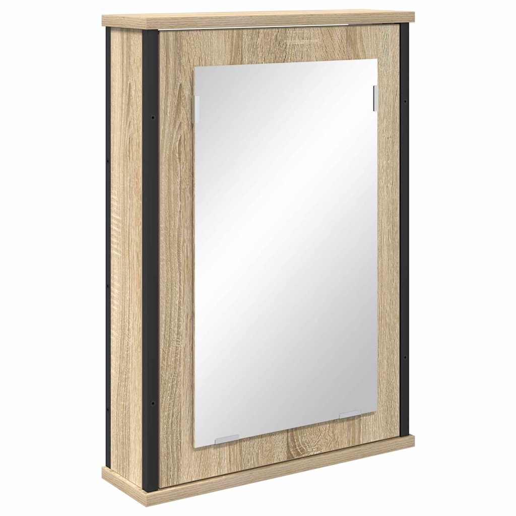 Bathroom Furniture Set with Shelf 3 pcs Brown Engineered wood