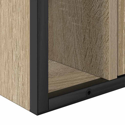 Bathroom Furniture Set with Shelf 3 pcs Brown Engineered wood