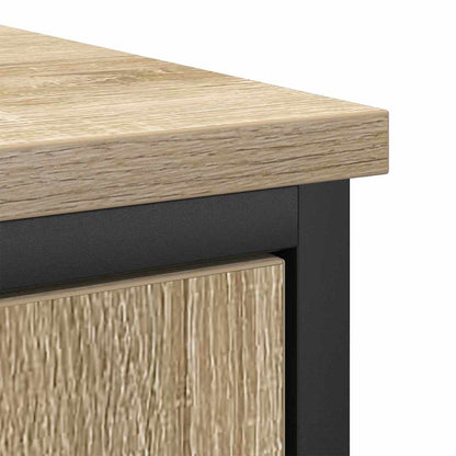 Bathroom Furniture Set with Shelf 3 pcs Brown Engineered wood