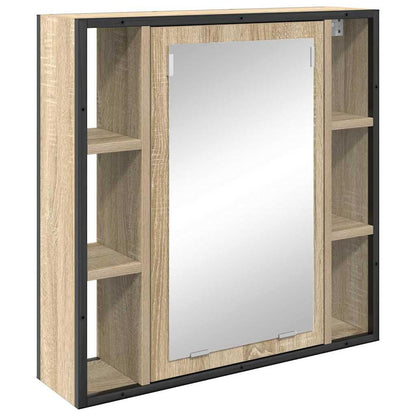 Bathroom Furniture Set with Shelf 3 pcs Brown Engineered wood