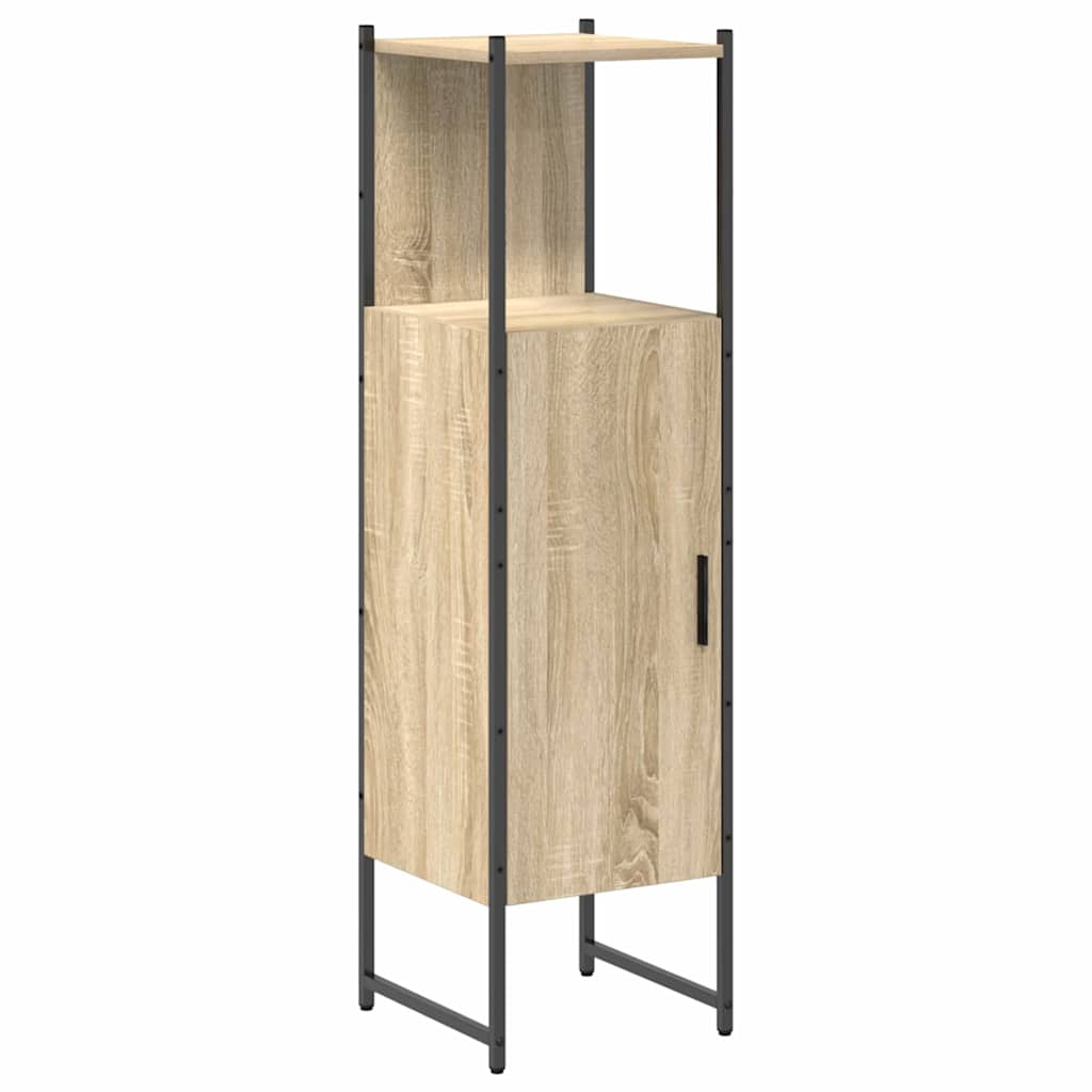 Bathroom Furniture Set with Shelf 3 pcs Brown Engineered wood