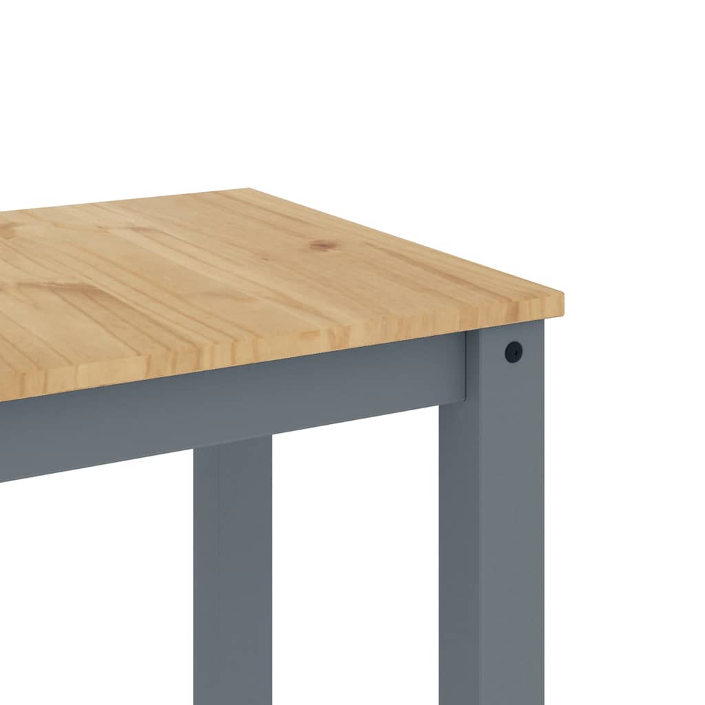 3 Piece Dining Set PANAMA Grey Solid Wood Pine