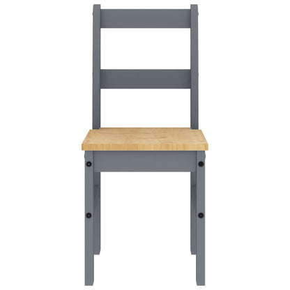 5 Piece Dining Set PANAMA Grey Solid Wood Pine