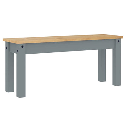 3 Piece Dining Set PANAMA Grey Solid Wood Pine