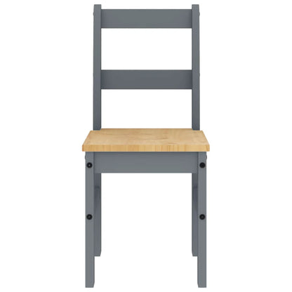 5 Piece Dining Set "PANAMA" Grey Solid Wood Pine