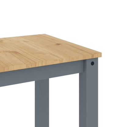 3 Piece Dining Set PANAMA Grey Solid Wood Pine