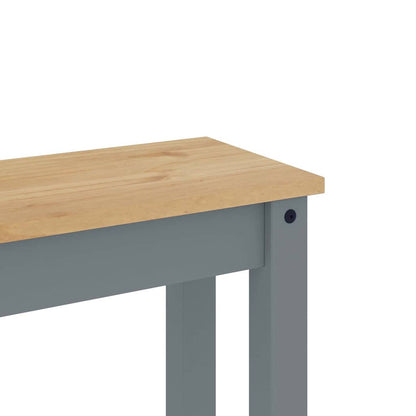 3 Piece Dining Set PANAMA Grey Solid Wood Pine