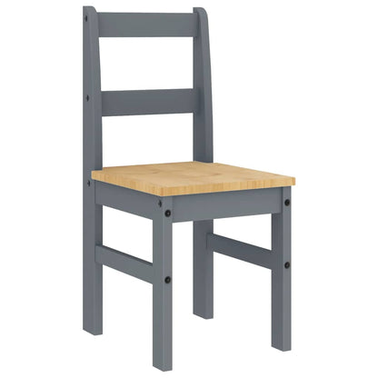 7 Piece Dining Set PANAMA Grey Solid Wood Pine