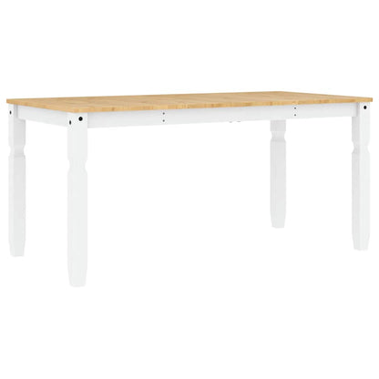 3 Piece Dining Set PANAMA White Solid Wood Pine