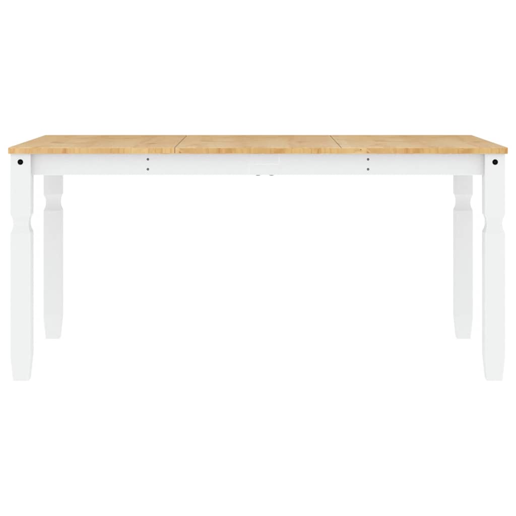 3 Piece Dining Set PANAMA White Solid Wood Pine