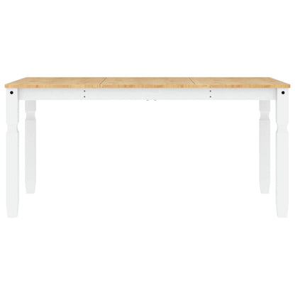 3 Piece Dining Set PANAMA White Solid Wood Pine