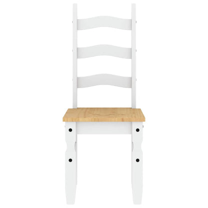 5 Piece Dining Set PANAMA White Solid Wood Pine