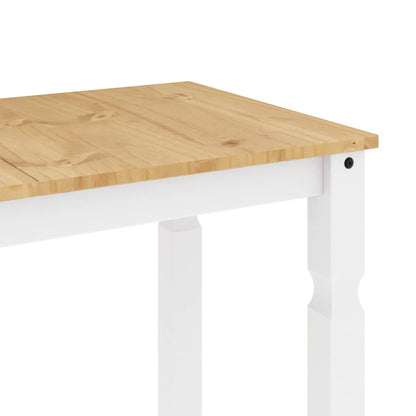 5 Piece Dining Set PANAMA White Solid Wood Pine