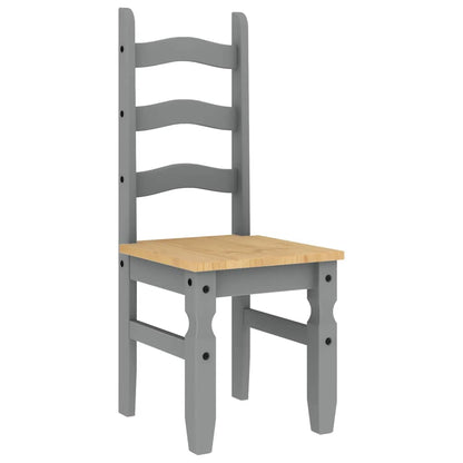 3 Piece Dining Set PANAMA Grey Solid Wood Pine