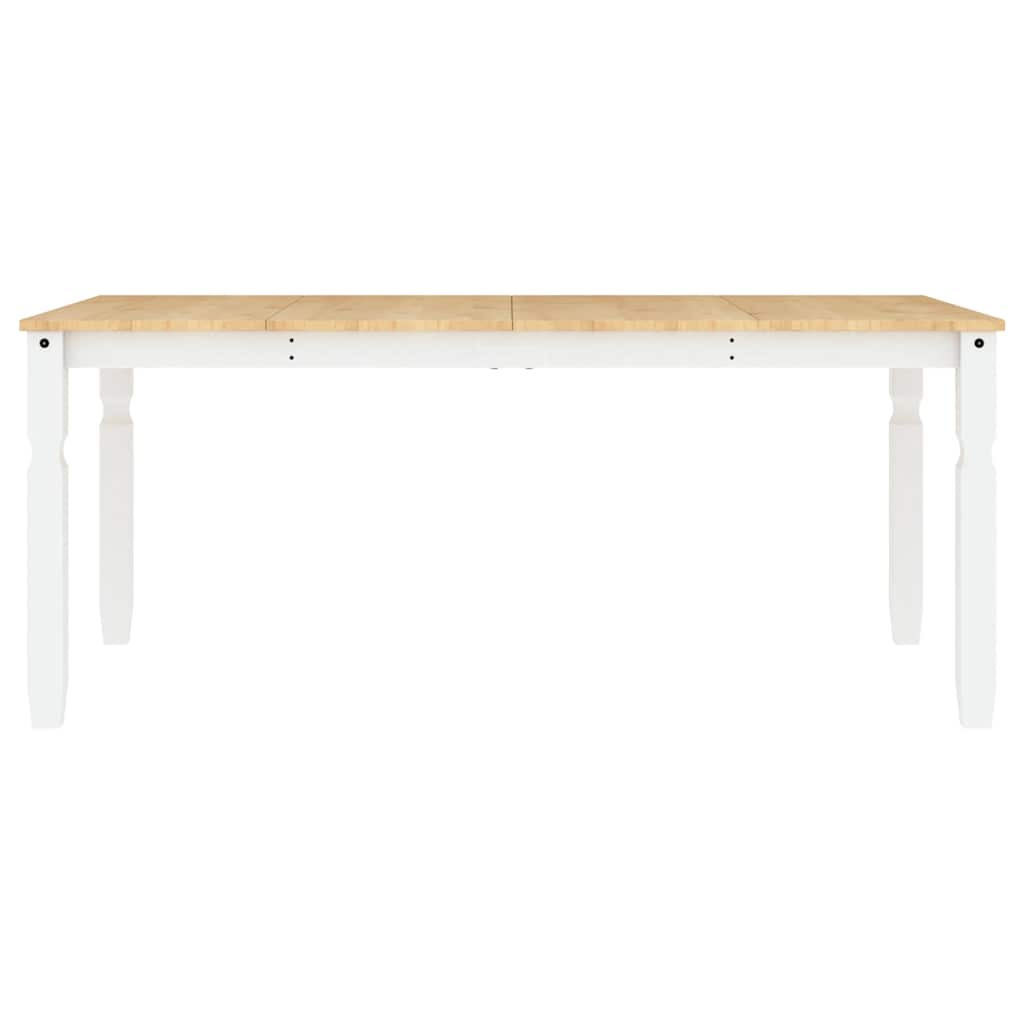 3 Piece Dining Set PANAMA White Solid Wood Pine