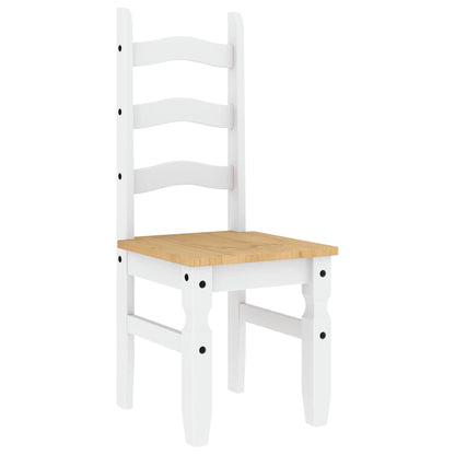 5 Piece Dining Set PANAMA White Solid Wood Pine