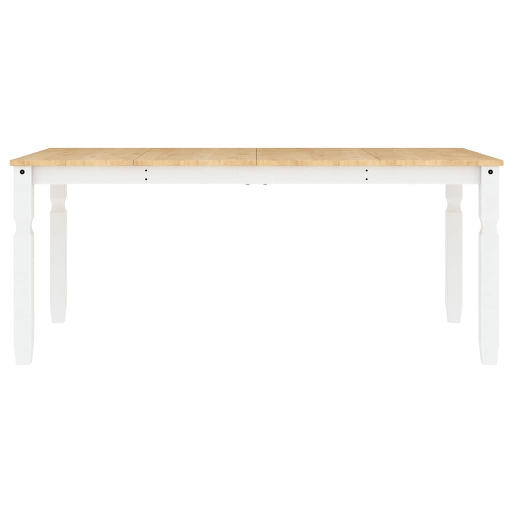 5 Piece Dining Set PANAMA White Solid Wood Pine