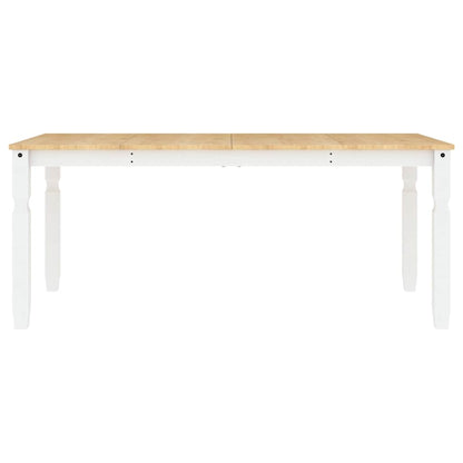 5 Piece Dining Set PANAMA White Solid Wood Pine