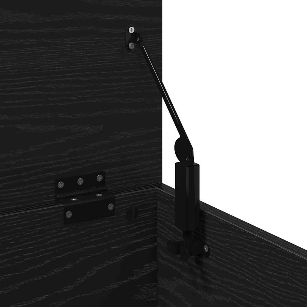 Storage Box Black Oak 90 x 35 x 35 cm Engineered Wood