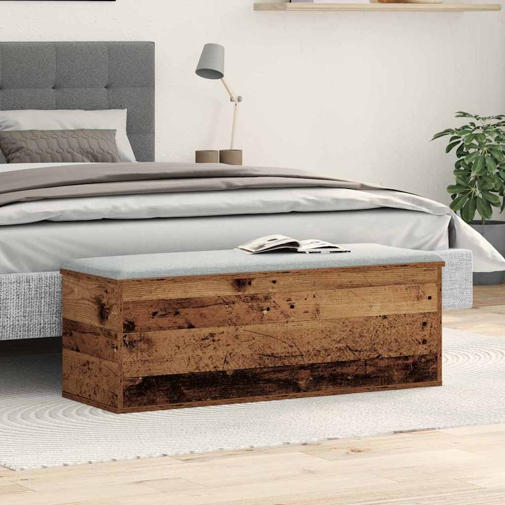 Storage Box Old Wood 102 x 35 x 35 cm Engineered Wood