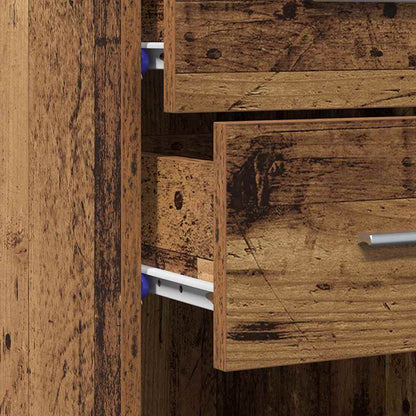 Bookcase with Drawer Old Wood 30 x 42.4 x 185.2 cm