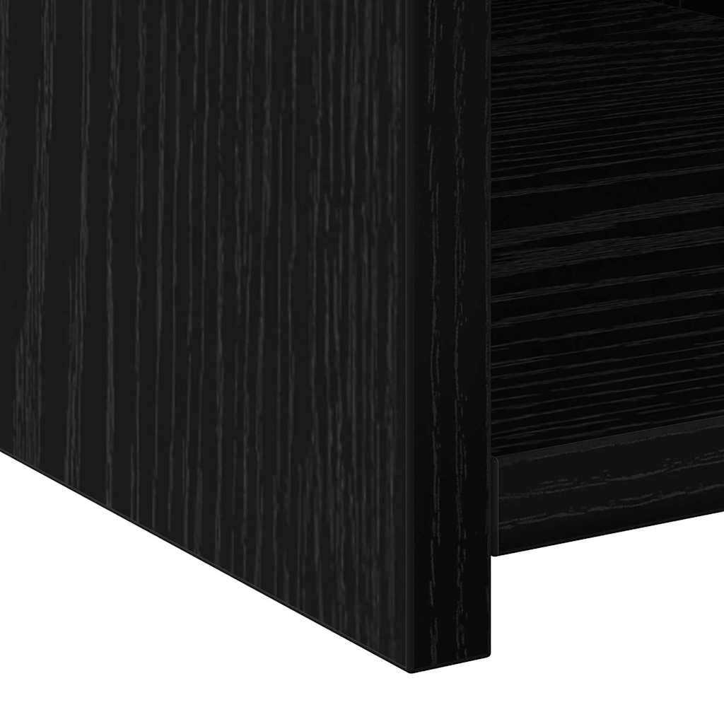 Bookcase with Drawer Black Oak 30 x 42.4 x 185.2 cm