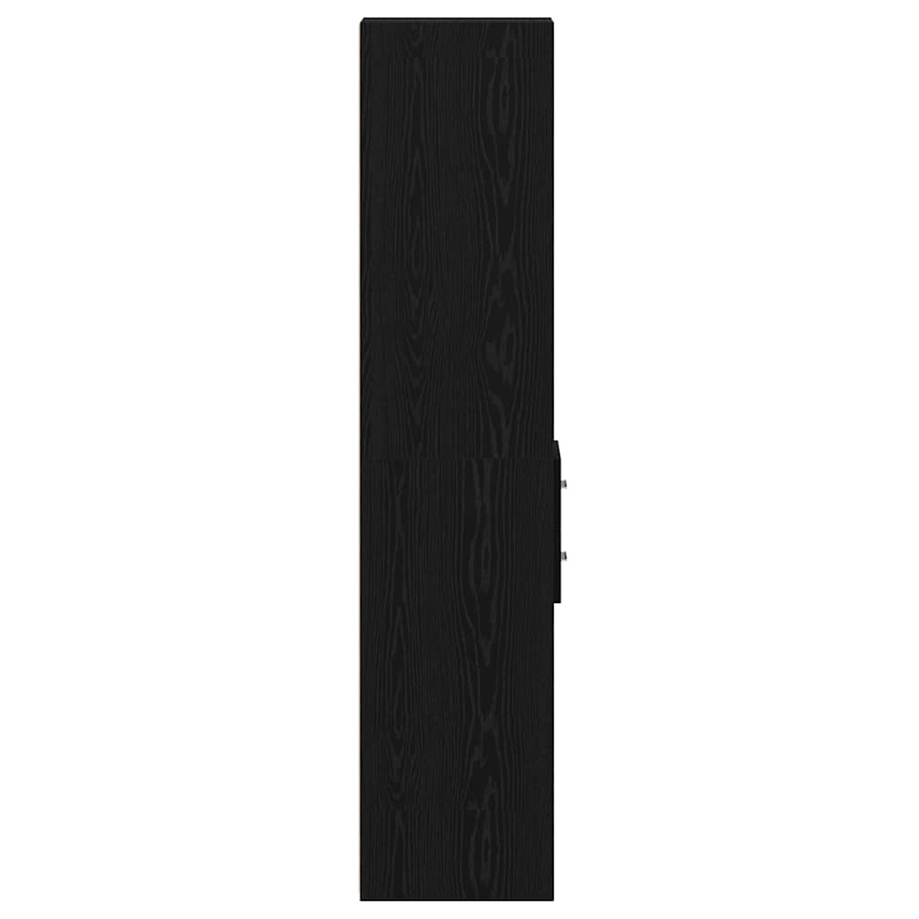 Bookcase with Drawer Black Oak 30 x 42.4 x 185.2 cm