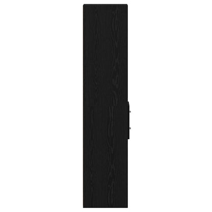 Bookcase with Drawer Black Oak 30 x 42.4 x 185.2 cm