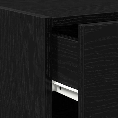 Sideboard with Drawer Black Oak 30 x 42.5 x 93 cm
