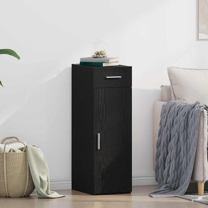 Sideboard with Drawer Black Oak 30 x 42.5 x 93 cm