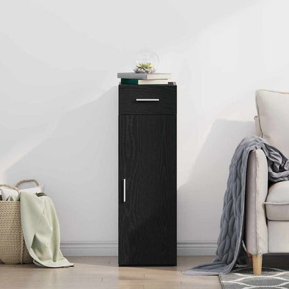 Sideboard with Drawer Black Oak 30 x 42.5 x 93 cm