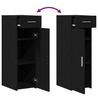 Sideboard with Drawer Black Oak 30 x 42.5 x 93 cm