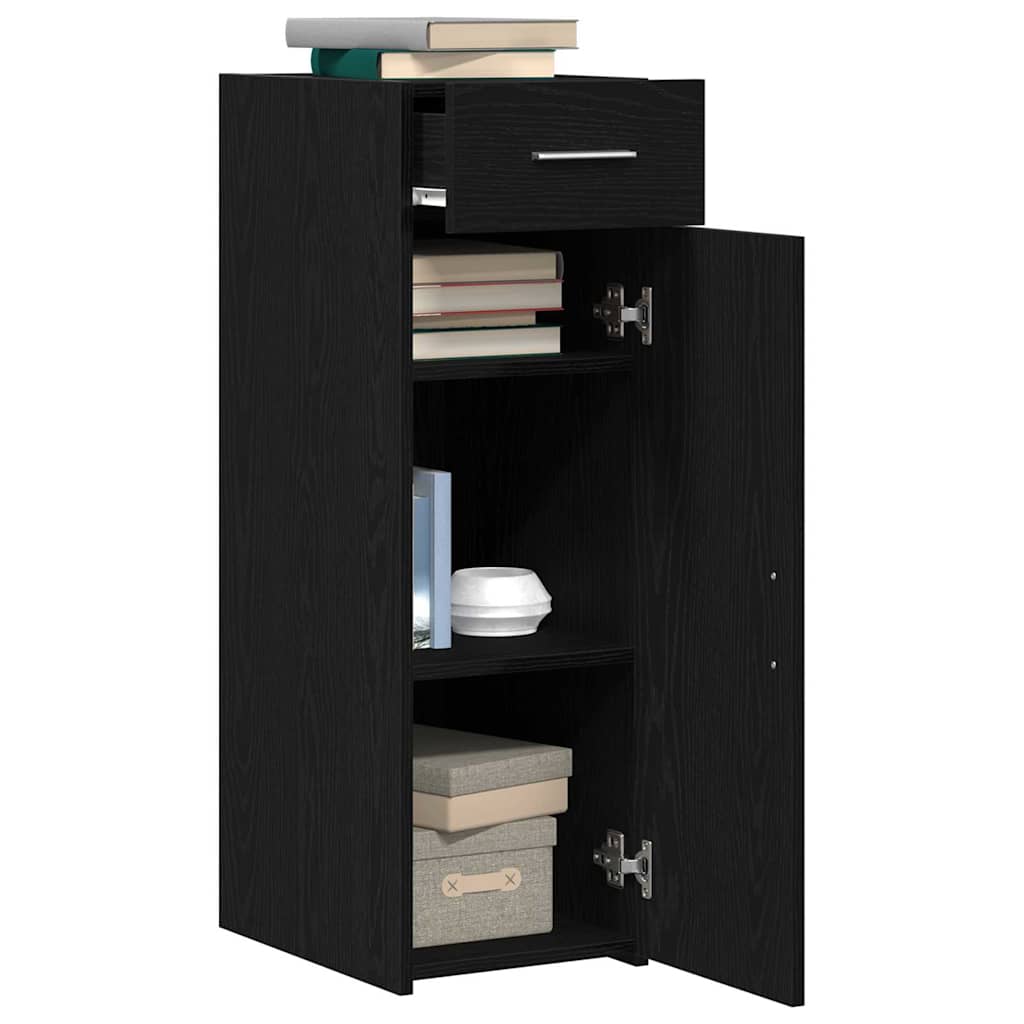 Sideboard with Drawer Black Oak 30 x 42.5 x 93 cm