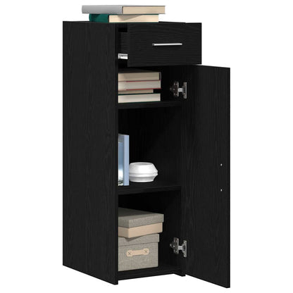Sideboard with Drawer Black Oak 30 x 42.5 x 93 cm