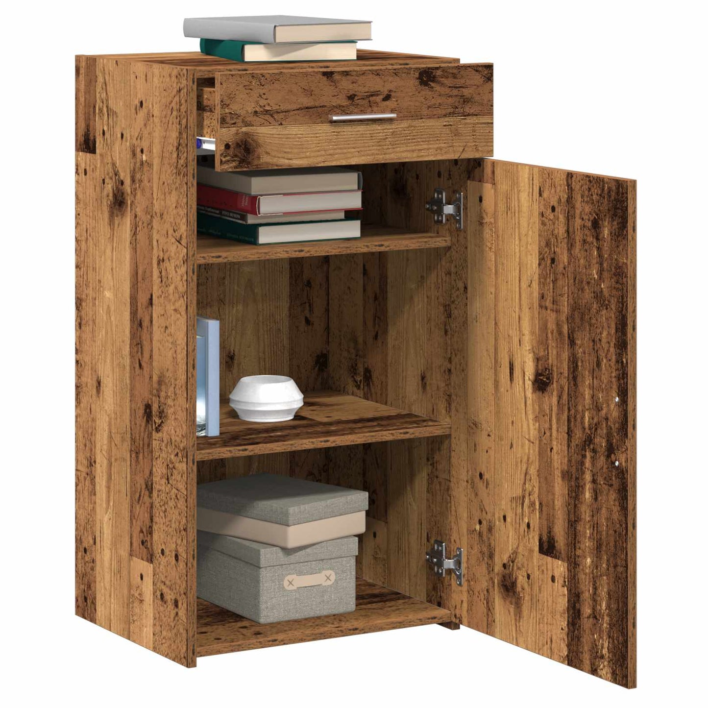 Sideboard with Drawer Old Wood 50 x 42.5 x 93 cm