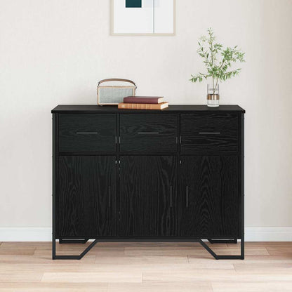 Sideboard with Drawer Black Oak 97 x 32.5 x 74.5 cm