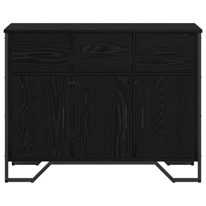 Sideboard with Drawer Black Oak 97 x 32.5 x 74.5 cm
