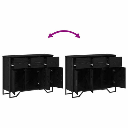 Sideboard with Drawer Black Oak 97 x 32.5 x 74.5 cm