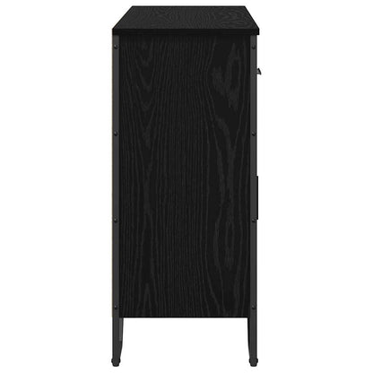 Sideboard with Drawer Black Oak 97 x 32.5 x 74.5 cm
