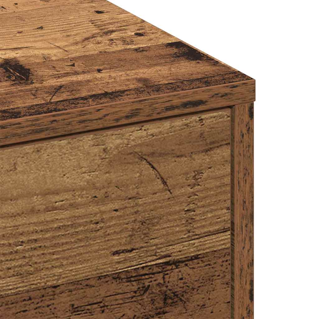 Coffee Table Old Wood 90 x 90 x 28 cm Engineered Wood