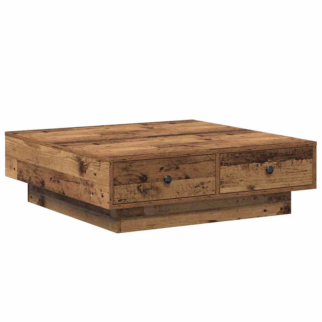 Coffee Table Old Wood 90 x 90 x 28 cm Engineered Wood
